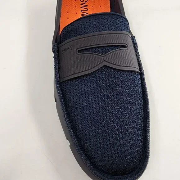 SWIMS Penny Loafer Shoes Men's 12 Navy Slip-On Nylon Mesh Upper Water Comfort - Picture 15 of 15